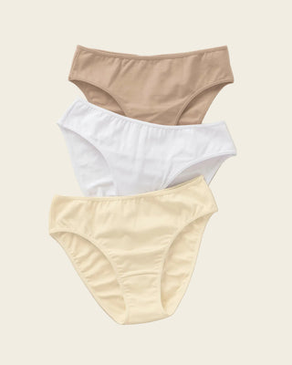 Paquete x 3 bragas tipo bikini con buen cubrimiento#color_s08-habano-blanco-marfil