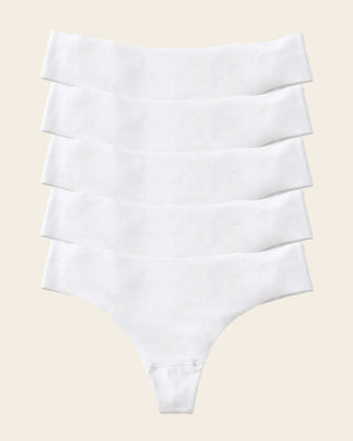 Braga tanga invisible ultraplana sin elásticos y de pocas costuras#color_000-blanco