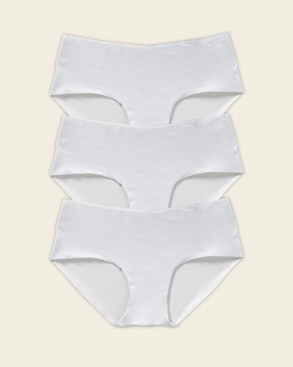 Paquete x 3 bragas hípster invisibles ultraplanos sin elásticos y de pocas costuras