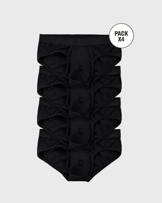 Paquete x 4 bóxers brief de alta transpiración en microfibra ideales para uso diario#color_700-negro