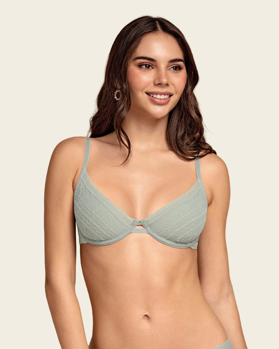 Bralette con aro en encaje liviano y suave
