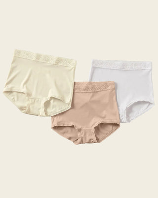 Paquete x 3 bragas clásicas con toques de encaje#color_s06-beige-blanco-nude