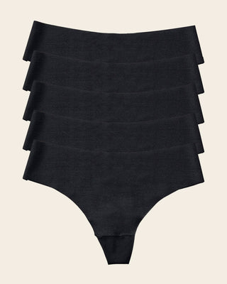 Braga tanga invisible ultraplana sin elásticos y de pocas costuras#color_785-negro