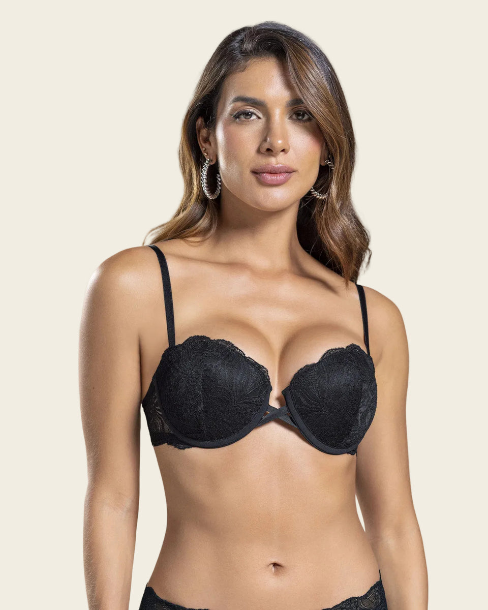 Sujetador de push  up alto incorporado, aro libre